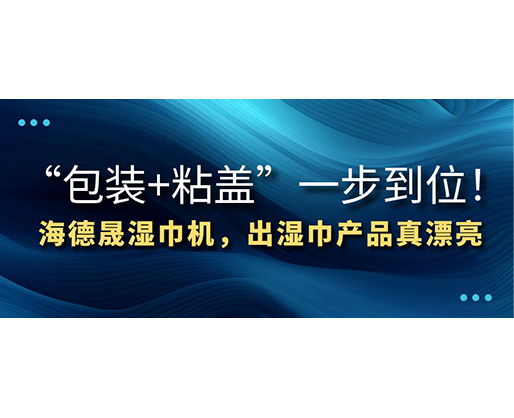 “包裝+粘蓋”一步到位！海德晟濕巾機(jī)，出濕巾產(chǎn)品真漂亮